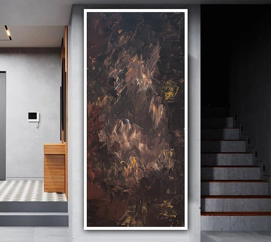 Richter Original Abstract Oil Painting On Canvas 60x120cm Unfinished Chapter