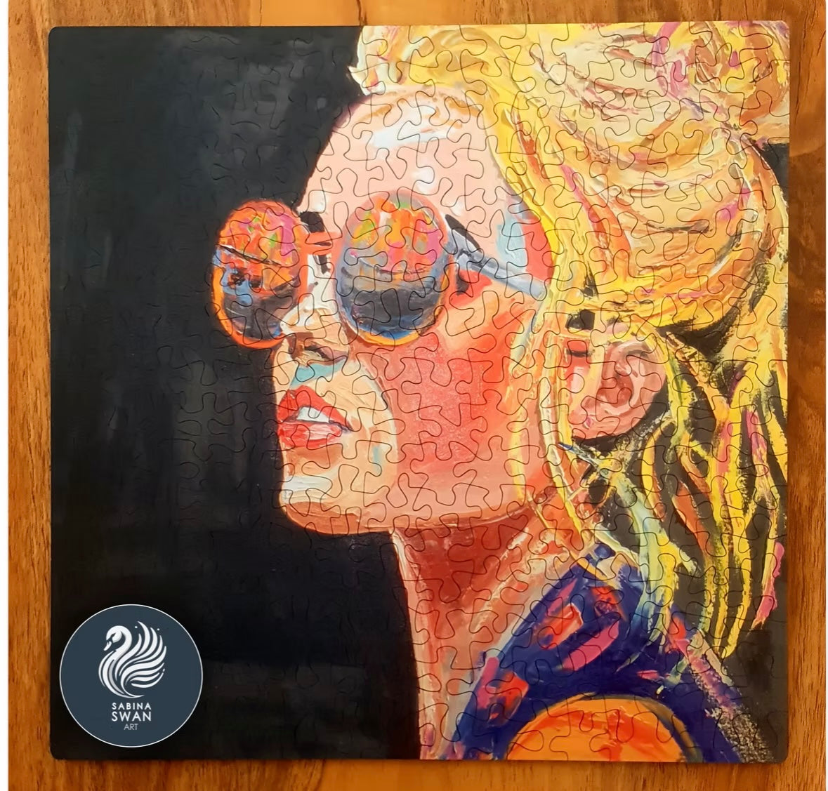 Art Wooden Puzzle for Adults Sabina Swan Art Original Jigsaw Blondie
