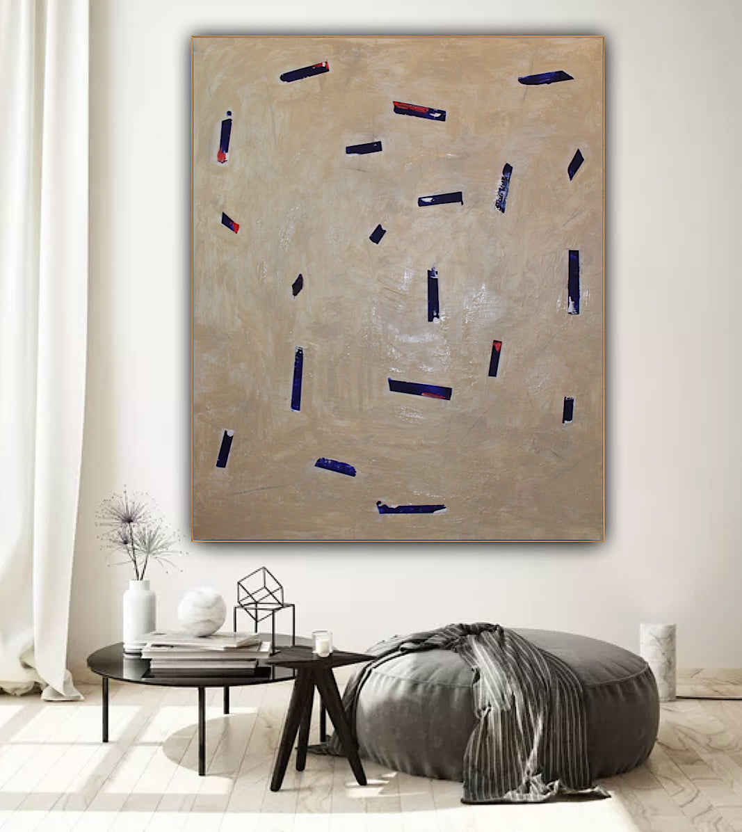 Richter Original Abstract Oil Painting On Canvas 120x100x4cm ‘in the middle of it ‘