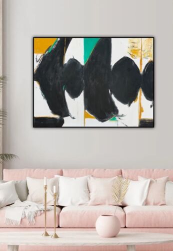 Robert Motherwell Abstract Oil Painting On Canvas 100X76cm Elegy To Spanish Tate study