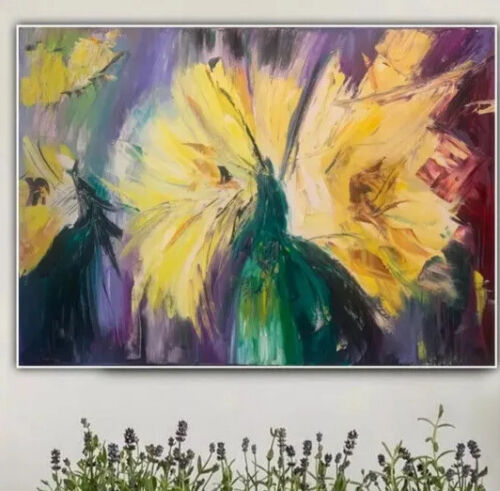 Renoir Style Abstract Original Oil Painting On Canvas 84x60cm Tate Roses Lumen