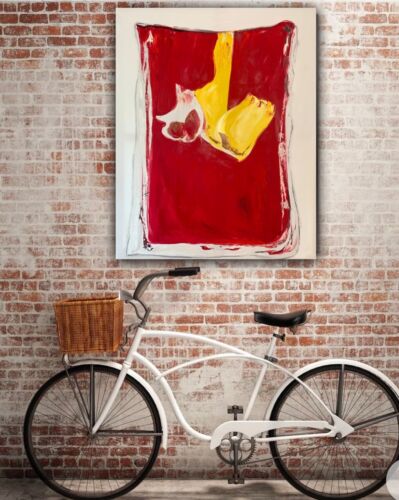 Richter Style Original Abstract Oil Painting On Canvas 100x80cm Love Art Life