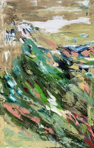 Kandinsky Style Original Abstract Oil Painting On Canvas 90x60cm Lake District