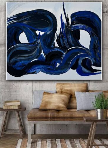 Richter Original Abstract Oil Painting On Canvas 120x100x4cm Seaside Escape I