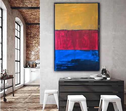 Rothko style Original Abstract Oil Painting On Canvas 76x52cm Seaside Colour II