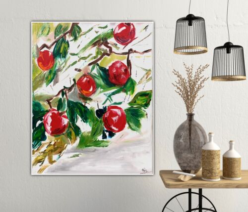 Richter Impressionist Style Original Oil Painting 76x60xm Apples In Bloom II Oka floral