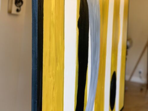 Robert Motherwell Style XLarge Oil Painting On Canvas 122X 92cm Abstract Tate study
