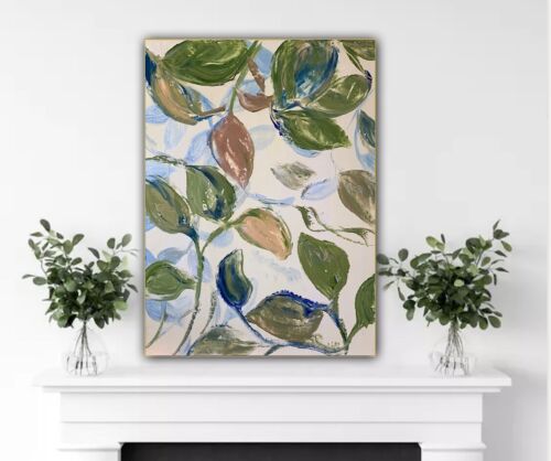 Impressionist Style Original Oil painting On Canvas 62x45cm Botanical Spring Oka floral