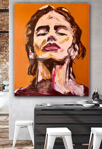 Richter StyLe Abstract Original Oil Painting On Canvas 100x80cm Graffiti pop art portrait