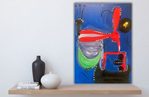 Joan Miro Oil Painting On Canvas 70x50cm Abstract Dedicated To Alberto Et Annete