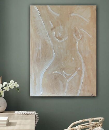 Oka Design Contemporary Abstract Original Oil Painting On 80x60cm Canvas Nude