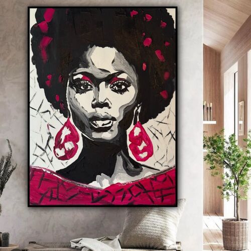 Oka Contemporary Abstract Original Oil Painting 60x45cm Shades Of Grace Woman portrait