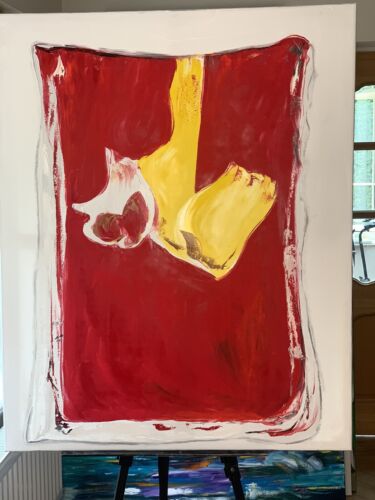 Richter Style Original Abstract Oil Painting On Canvas 100x80cm Love Art Life