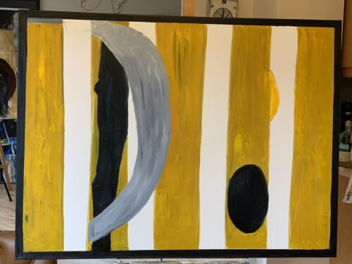 Robert Motherwell Style XLarge Oil Painting On Canvas 122X 92cm Abstract Tate study