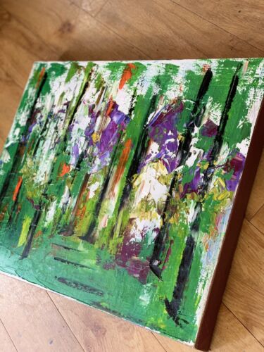 Richter StyLe Abstract original Oil Painting On Canvas 50 X40cm Forest Walk Oka