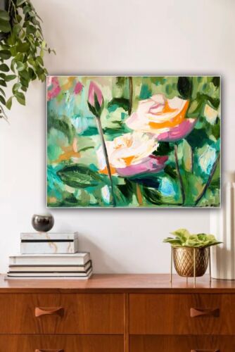 Igor Saharov’s study of Roses Original abstract Oil Painting On Canvas 60x46cm