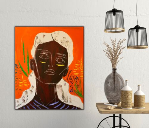 Gauguin Famous Abstract Oil Painting On 1.8cm Canvas 50x60cm African Woman Art portrait