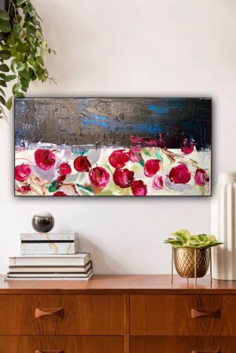 Richter StyLe original Abstract Oil Painting On Canvas 60X30cm Cherries oka