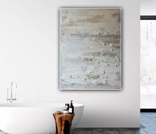 Richter StyLe Abstract Original Oil Painting On Canvas 80x60cm Textured Dessert