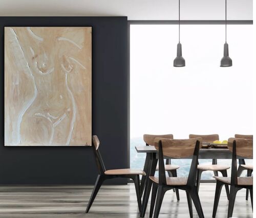 Oka Design Contemporary Abstract Original Oil Painting On 80x60cm Canvas Nude
