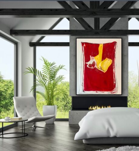 Richter Style Original Abstract Oil Painting On Canvas 100x80cm Love Art Life