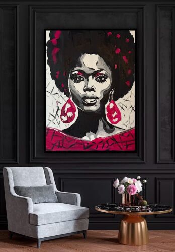 Oka Contemporary Abstract Original Oil Painting 60x45cm Shades Of Grace Woman portrait