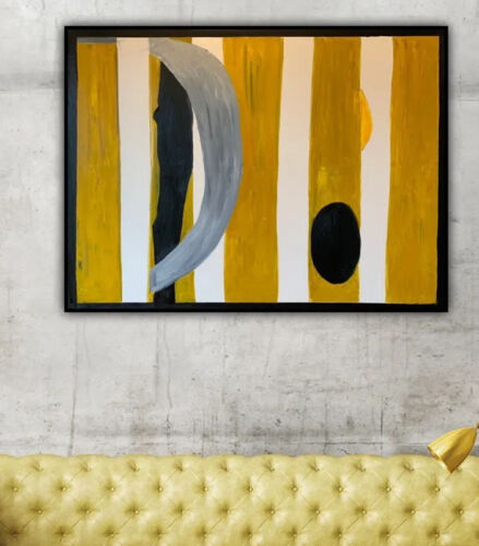 Robert Motherwell Style XLarge Oil Painting On Canvas 122X 92cm Abstract Tate study