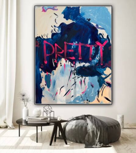 Richter Style Original Textured Abstract Oil Painting Canvas 100x80cm Graffiti