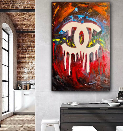 Richter Style Original Abstract Oil Painting On Canvas 76x50cm Luxury Affair