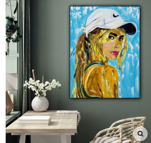 Oka Contemporary Abstract Original Oil Painting On 90x70cm Canvas Dream Girl portrait