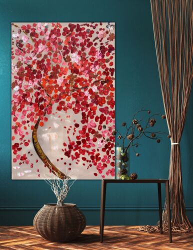 Van Gogh style Cherry blossom Original Abstract Oil Painting On Canvas 76x50cm