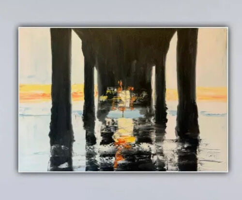 Richter Original Abstract Oil Painting On Canvas 84x60cm Bo Concept Manhattan