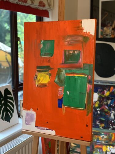 Hans Hofmann 1880-1996 Rate Abstract Oil Painting On Canvas 76x50cm Mecca I Tate study