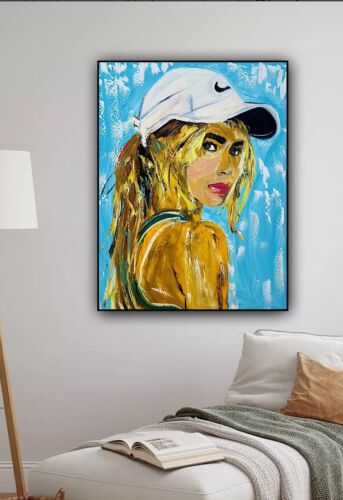 Oka Contemporary Abstract Original Oil Painting On 90x70cm Canvas Dream Girl portrait