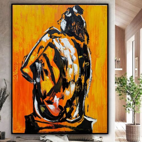 Large Abstract Original Oil Painting On 100x80cm canvas Thinking Of You Nude