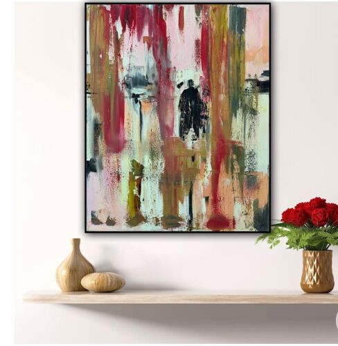 Richter StyLe Original Abstract Oil Painting On Canvas 50 X40cm City Shadows
