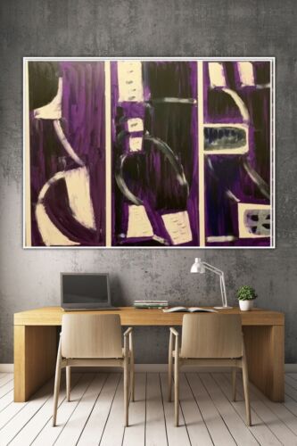 Richter Style Original Abstract Oil Painting On Canvas 122 X 92 Cm Maze