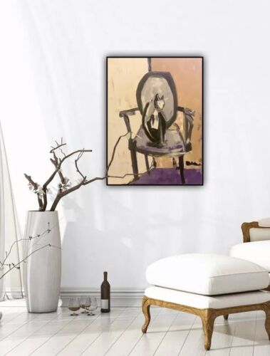 Abstract Style Cat On A Chair Oil Painting On Canvas 30X40cm Vogue
