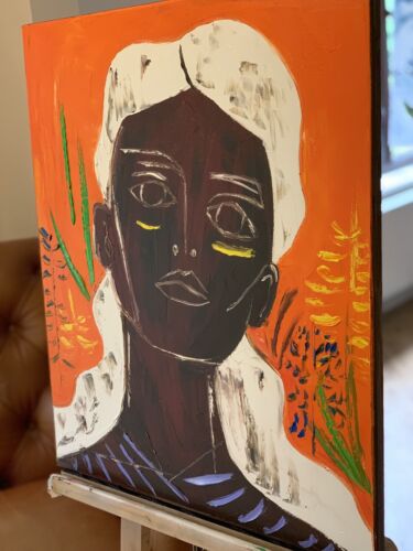 Gauguin Famous Abstract Oil Painting On 1.8cm Canvas 50x60cm African Woman Art portrait