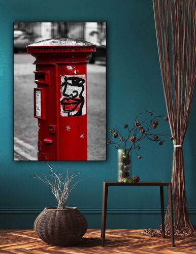 Large Abstract limited print On 81 x 55cm canvas Graffiti Post Box Free postage