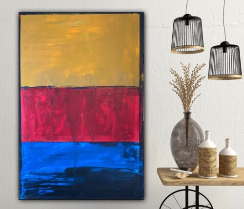 Rothko style Original Abstract Oil Painting On Canvas 76x52cm Seaside Colour II
