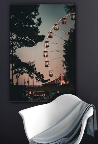 Large Abstract limited print On 81 x 55cm canvas London Eye Night Free postage
