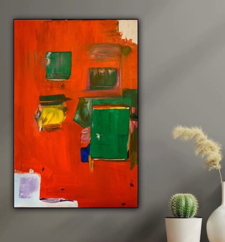 Hans Hofmann 1880-1996 Rate Abstract Oil Painting On Canvas 76x50cm Mecca I Tate study