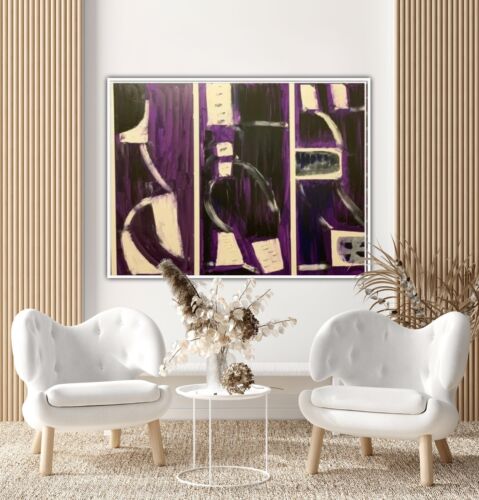 Richter Style Original Abstract Oil Painting On Canvas 122 X 92 Cm Maze