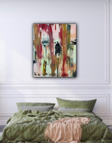 Richter StyLe Original Abstract Oil Painting On Canvas 50 X40cm City Shadows