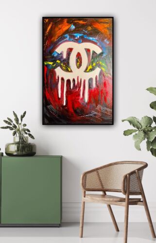 Richter Style Original Abstract Oil Painting On Canvas 76x50cm Luxury Affair