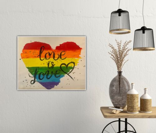 Richter Style Oil Painting On Canvas 50x40cm LGBT Pride Month Love Is Love