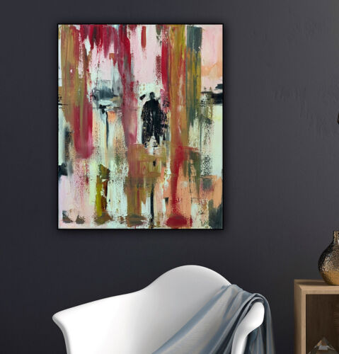 Richter StyLe Original Abstract Oil Painting On Canvas 50 X40cm City Shadows