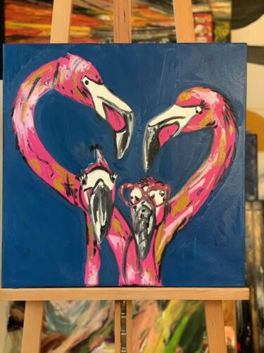 Richter Style Modern Abstract Oil Painting On Canvas 51x51cm Family Love Tate