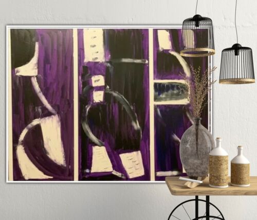 Richter Style Original Abstract Oil Painting On Canvas 122 X 92 Cm Maze